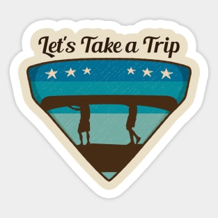 L'ets Take a Trip / Retro Design / Camping Lovers / Vintage Design Sticker